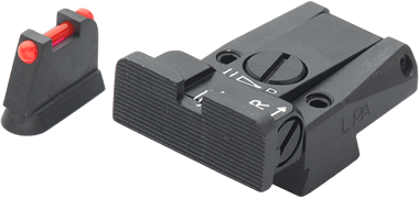 LPA SPR86CZ7F Adjustable Sight Set For CZ 75, 75B, 85, P07 Duty (For Models With Dovetail Front Sights) for CZ 75, CZ 75B