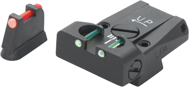 LPA TTF86CZ Adjustable Sight Set For CZ 75/85 With Fiber Optic for CZ 75, CZ 75B