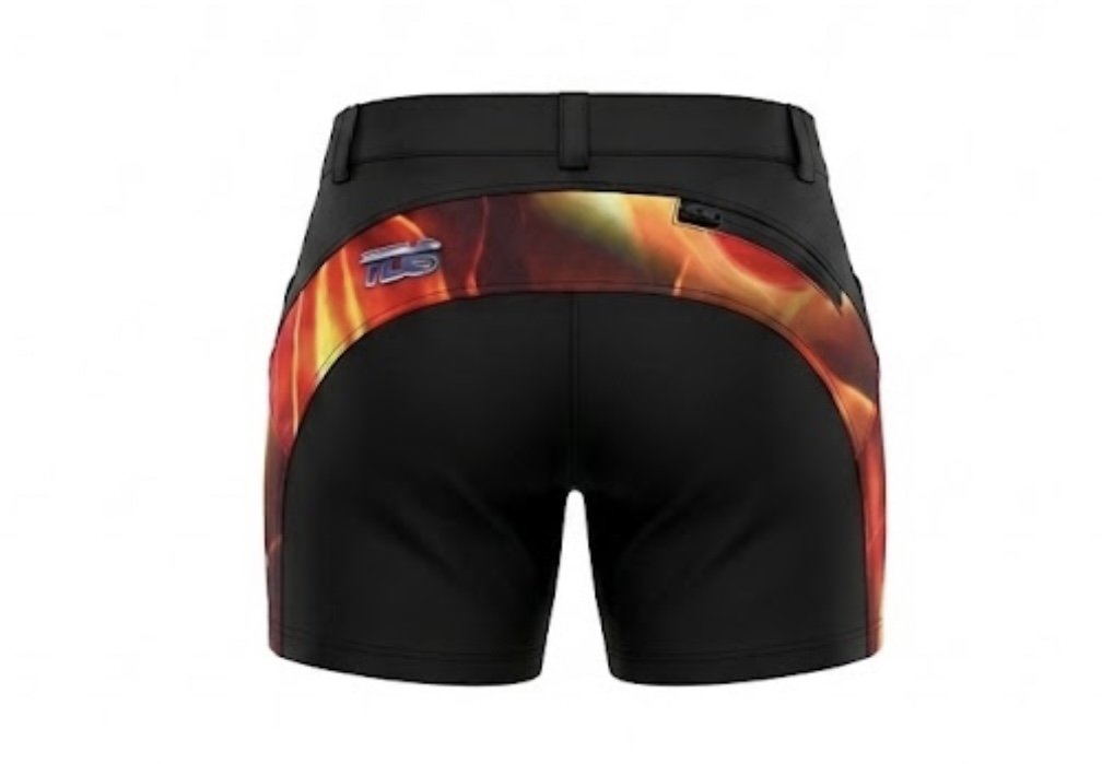 TDS Custom Wear IPSC Lady Shooting Short Pants Fire Design - view 2