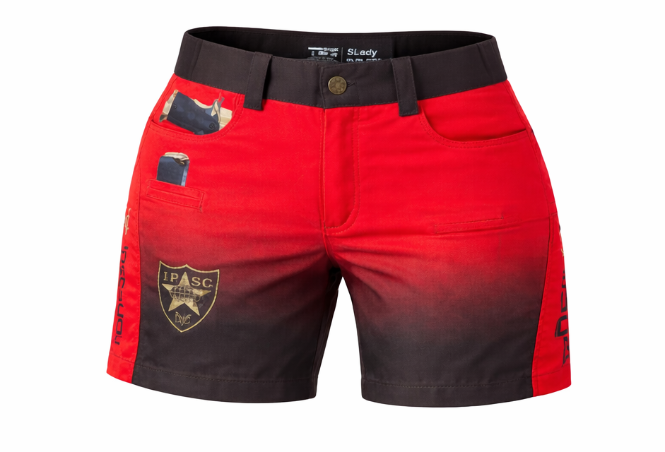 TDS Custom Wear IPSC Lady Shooting Short Pants Red Design