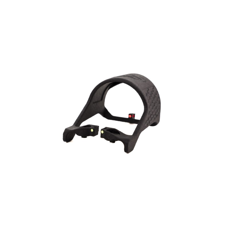 Armored hood with fiber optic sight/rear sight for ZR series