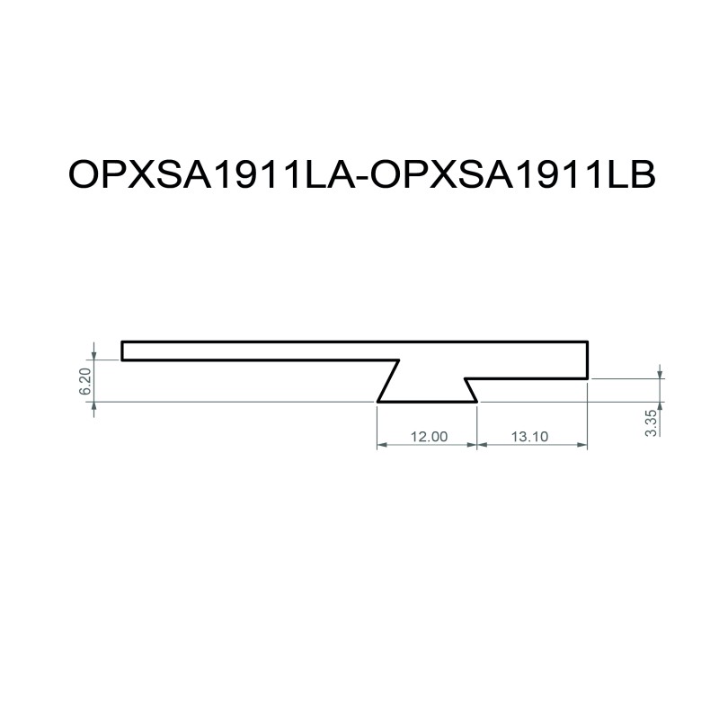 Dovetail base plate for red dot (type B) for SPRINGFIELD ARMORY 1911 LOADED